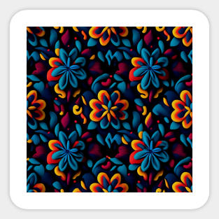 Colourful Flower Pattern Sticker